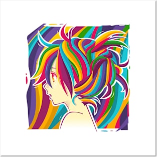 colorful girl #5 Posters and Art